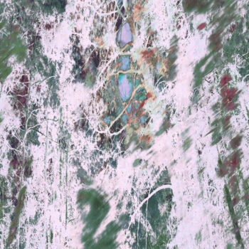 Peinture intitulée "ABSTRACT TREES PORT…" par Cryptid, Œuvre d'art originale, Peinture numérique