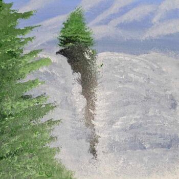Peinture intitulée "La falaise des chut…" par Crystelle Reeves, Œuvre d'art originale, Acrylique