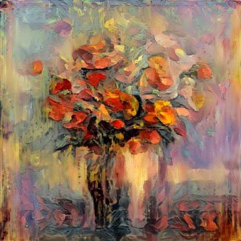 Digital Arts titled "FLOWER WORK #1" by Cs Lim, Original Artwork, Digital Painting