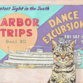 Pintura titulada "Harbor trips" por Cs, Obra de arte original, Acrílico