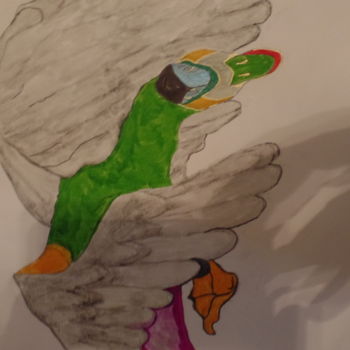 Dessin intitulée "duck" par Gabor Csizmadia, Œuvre d'art originale, Crayon