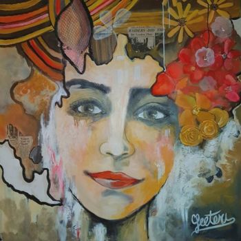 Painting titled "Showgirl  - 1.00 x…" by Caroline Van Seeters, Original Artwork, Acrylic