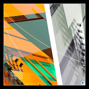 Digitale Kunst mit dem Titel "Abstrapolis D13" von Christophe Martel (zenn), Original-Kunstwerk, Digitale Malerei