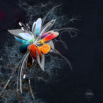 Цифровое искусство под названием "élégancia-artificia." - Christophe Martel (zenn), Подлинное произведение искусства, 2D Циф…