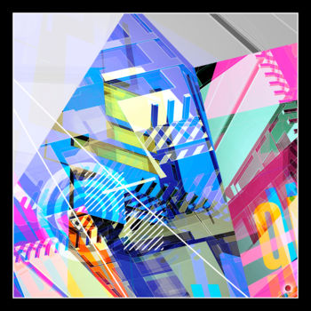 Grafika cyfrowa / sztuka generowana cyfrowo zatytułowany „Abstrapolis D05” autorstwa Christophe Martel (zenn), Oryginalna pr…