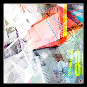Digitale Kunst mit dem Titel "Abstrapolis D08" von Christophe Martel (zenn), Original-Kunstwerk, 2D digitale Arbeit