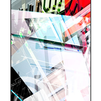 Digitale Kunst mit dem Titel "Abstrapolis D16" von Christophe Martel (zenn), Original-Kunstwerk, 2D digitale Arbeit