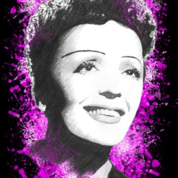 Artcraft titled "Édith Piaf" by Christophe Tellier, Original Artwork, Other