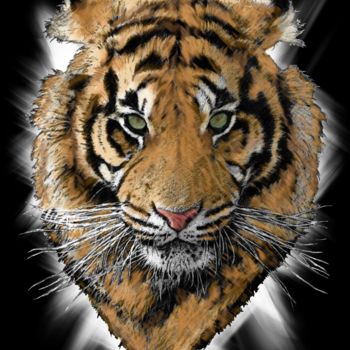 Ремесла под названием "Tigre de Sumatra" - Christophe Tellier, Подлинное произведение искусства, Другой