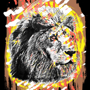 Artcraft titled "Lion" by Christophe Tellier, Original Artwork, Other