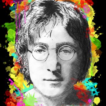 Artcraft titled "John Lennon" by Christophe Tellier, Original Artwork, Other