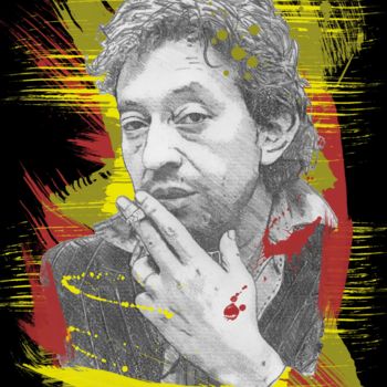 「Serge Gainsbourg」というタイトルのアートクラフト Christophe Tellierによって, オリジナルのアートワーク, その他