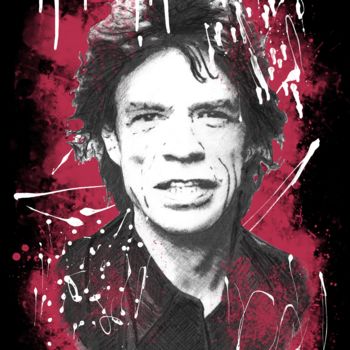Ambacht getiteld "Mick Jagger" door Christophe Tellier, Origineel Kunstwerk, Anders