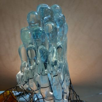 Scultura intitolato "Sculpture de verre…" da Loick Maignan, Opera d'arte originale, Vetro