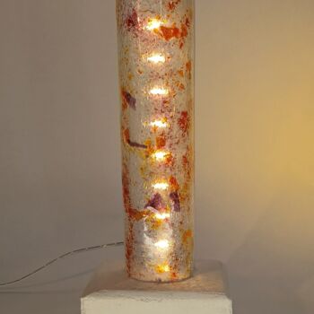 Sculpture titled "lampe verre fusionn…" by Loick Maignan, Original Artwork, Glass