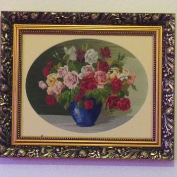 Peinture intitulée "Rosas" par Cuadros Con Estilo Dina, Œuvre d'art originale