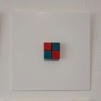 Scultura intitolato "Cube (collection je…" da Cubeart Boitoart, Opera d'arte originale, Legno Montato su Altro pannello rigi…