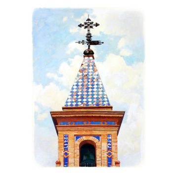 Pintura titulada "Torre Prioral de Sa…" por Antonio Cubero Jiménez, Obra de arte original
