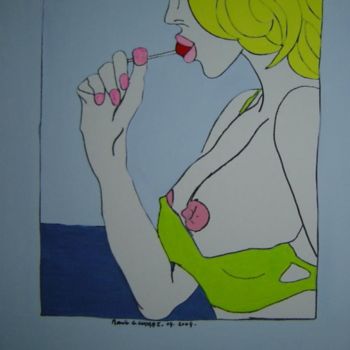 Картина под названием "04-2004-Plaisir de…" - Marie C. Cudraz, Подлинное произведение искусства, Масло
