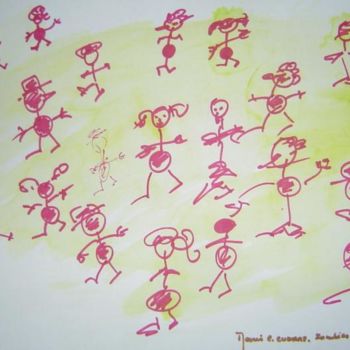 Drawing titled "03-2006 - Zombies :…" by Marie C. Cudraz, Original Artwork