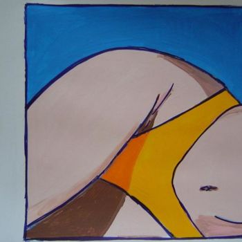 Картина под названием "03-2006 - BAIN DE S…" - Marie C. Cudraz, Подлинное произведение искусства, Масло