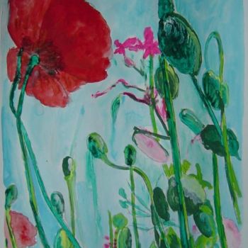 Painting titled "06-2006 - PRINTEMPS…" by Marie C. Cudraz, Original Artwork, Oil