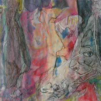 Peinture intitulée "Le Pied et le Buste" par Cuervo, Œuvre d'art originale
