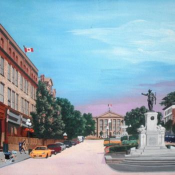Painting titled "Courthouse Square B…" by Cullen, Original Artwork