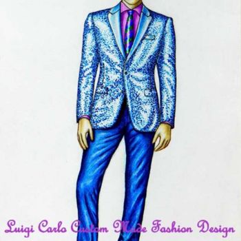 Artcraft titled "Custom made man suit" by Luigi Carlo, Original Artwork, Apparel