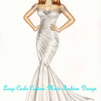 Digital Arts titled "Robes de mariage fa…" by Luigi Carlo, Original Artwork, Other