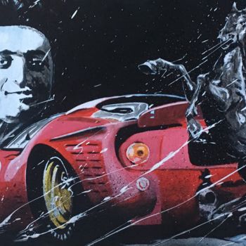Peinture intitulée "Enzo - Ferrari 330…" par Yvan Courtet, Œuvre d'art originale, Acrylique