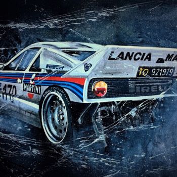 Peinture intitulée "Lancia 037" par Yvan Courtet, Œuvre d'art originale, Acrylique