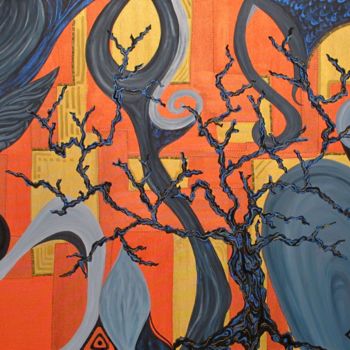 Pintura titulada "Paysage" por Chantal Vieira, Obra de arte original, Acrílico Montado en Bastidor de camilla de madera