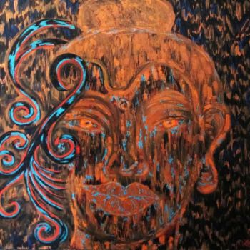 Peinture intitulée "Buddha" par Chantal Vieira, Œuvre d'art originale, Acrylique