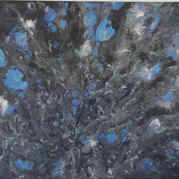 Painting titled "Univers" by Chantal Vieira, Original Artwork, Acrylic Mounted on Wood Stretcher frame