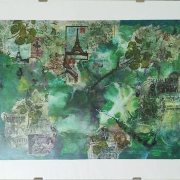 Painting titled ""Time travel"" by Claudiu Victor Gheorghiu, Original Artwork, Collages