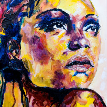 Malarstwo zatytułowany „African Woman” autorstwa William Chemin, Oryginalna praca, Akryl