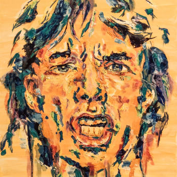 Painting titled "Miss You... Mick Ja…" by William Chemin, Original Artwork, Acrylic
