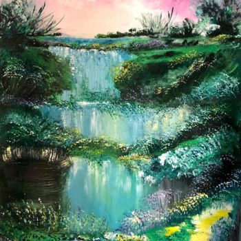 Картина под названием "waterfall.jpg" - Cinziart, Подлинное произведение искусства