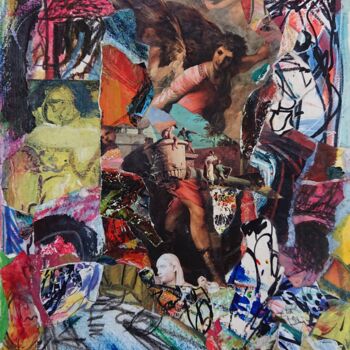 Картина под названием "L'ANGE NOIR - N°22" - Cy Pavel, Подлинное произведение искусства, Акрил Установлен на Деревянная рама…