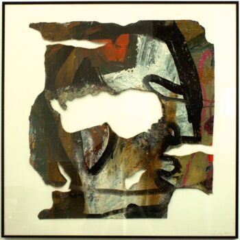 Painting titled "Orphée,(Br.#13), Sé…" by Cy Pavel, Original Artwork, Oil Mounted on Cardboard