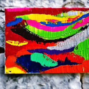 Painting titled "Fish colors" by Cyl Van Oycke, Original Artwork, Acrylic
