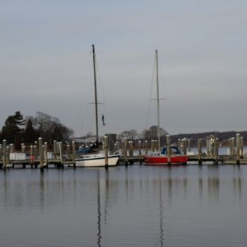 Photography titled "Sail Boats at the D…" by Cynthia Brown Yackenchick, Original Artwork