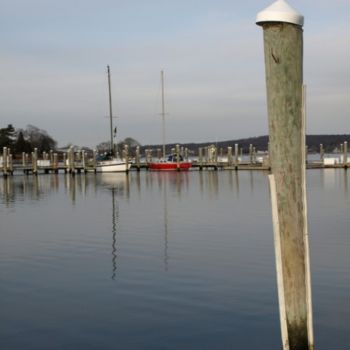 Photography titled "Winter Docked" by Cynthia Brown Yackenchick, Original Artwork