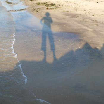 Photography titled "Shadow on Sand" by Cynthia Brown Yackenchick, Original Artwork
