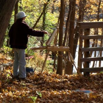 Photography titled "Artist at Work" by Cynthia Brown Yackenchick, Original Artwork