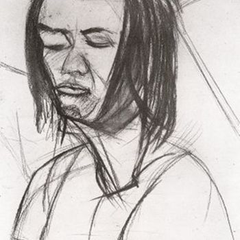 Drawing titled "Self-portrait" by Cynthia Ruffin, Original Artwork, Chalk