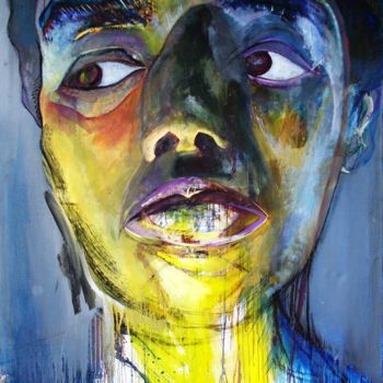 Malerei mit dem Titel "Self-portrait" von Cynthia Ruffin, Original-Kunstwerk, Acryl