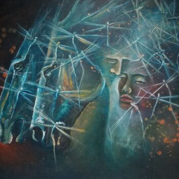 Painting titled "LAPSUS" by Cynthia Saenz Sancho, Original Artwork, Acrylic