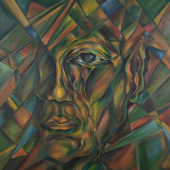 Картина под названием "I AM" - Cynthia Tudor, Подлинное произведение искусства, Масло Установлен на Деревянная рама для носи…